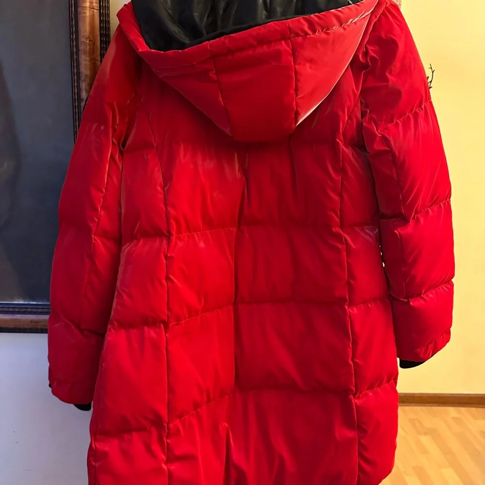 Dolcezza Red Puffer Coat - Picture 8 of 8